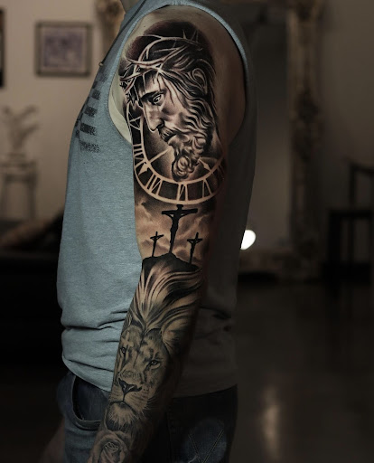 Explore tattoo ideas aquarius, creative tattoo ideas in Montgomery, available at Flying Eye Tattoo Studio