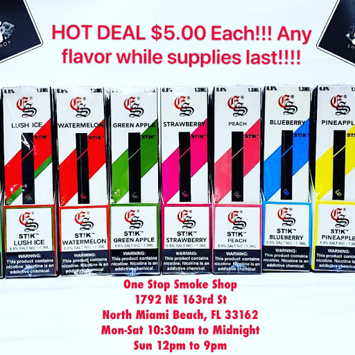 Tobacco Shop «One Stop Smoke Shop», reviews and photos, 1792 NE 163rd St, North Miami Beach, FL 33162, USA