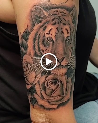 Explore small fishing tattoo ideas, creative tattoo ideas in Marietta, available at Monkeys Uncle Tattoo