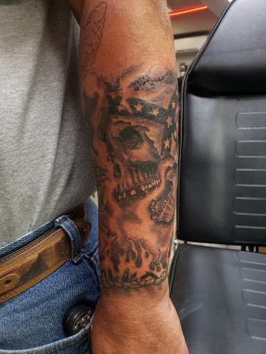 Explore tattoo sleeve filler ideas, creative tattoo ideas in Linn Creek, available at Hillard Skillard Tattoos, LLC.