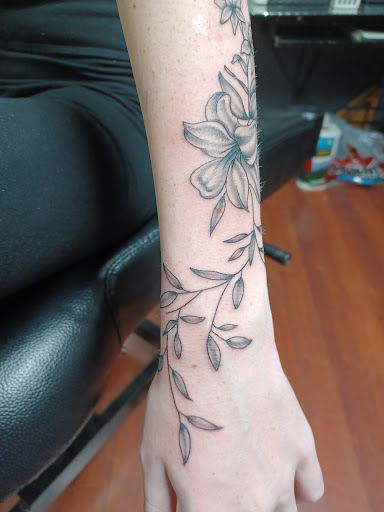 Explore wedding date tattoo ideas, creative tattoo ideas in Shippensburg, available at LAZY WIZARD TATTOOS