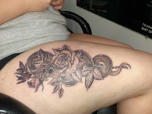Explore ankle tattoo cover up ideas, creative tattoo ideas in Hamilton, available at A New Part of You Tattoos and Piercings