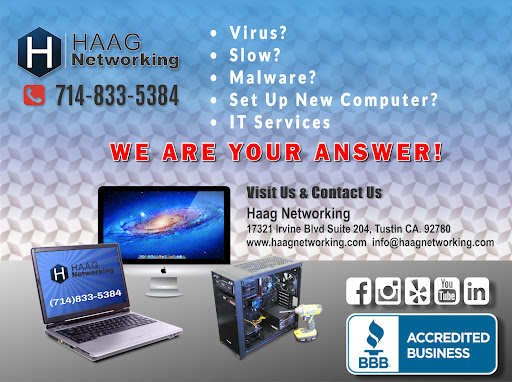 HAAG Networking. Cabling, Security Cameras, MSP, IT Support and Services. image