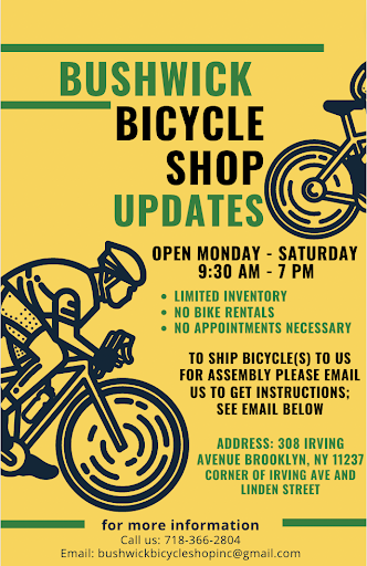 Bicycle Store «Bushwick Bicycle Shop Inc.», reviews and photos, 308 Irving Ave, Brooklyn, NY 11237, USA