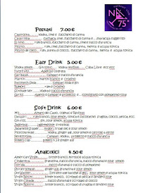 Carte du Cocktail Bar Numero 75  à Bari