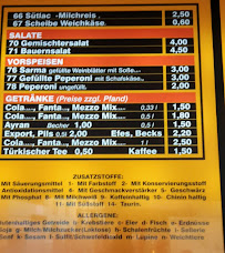Melisa à Heidelberg menu