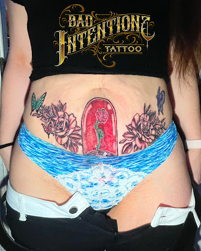 Explore dog tag tattoo ideas, creative tattoo ideas in Newark, available at Bad Intentionz Tattoo & Piercings Studio