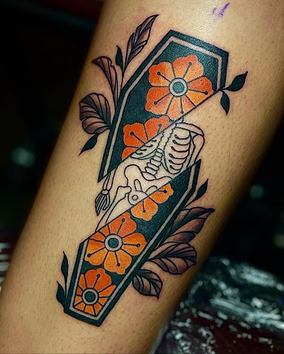 Explore female tattoo ideas, creative tattoo ideas in Cambridge, available at Cloak and Candle Tattoo