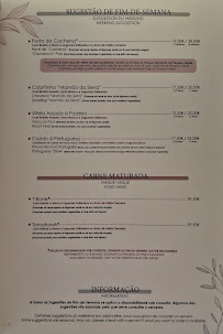 Menu du A Floresta à Arcos de Valdevez