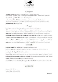 Menu du Trattoria Colapesce à Noto