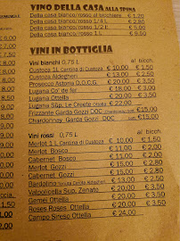 Carte du Trattoria Bar Tabacchi Market Le Veline Broglie di Danzi Veronica à Peschiera del Garda