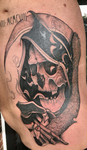 Explore simple dark tattoo ideas, creative tattoo ideas in Spartanburg, available at The Gallery Tattoo Shop Spartanburg