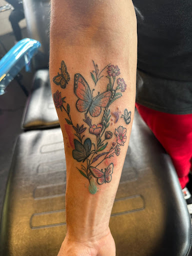 Explore elbow tattoo ideas men, creative tattoo ideas in Weatherford, available at Art 1st Custom Tattoos