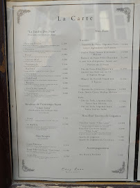 Menu / carte de Chez Lana - Restaurant à Fréjus