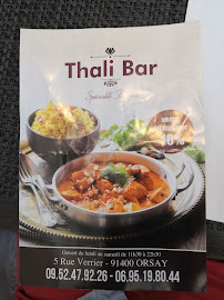 Restaurant Thali Bar à Orsay - menu / carte