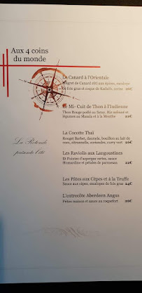 Menu du LES TERRASSES DE LA ROTONDE à Le Pradet