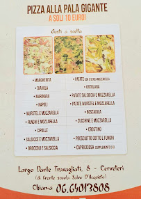 Menu du Forno Artefarina Cerveteri con Glutine à Cerveteri