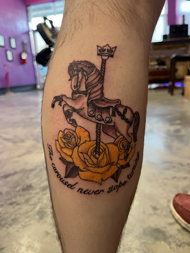 Explore full sleeve tattoo ideas for men, creative tattoo ideas in Willis, available at Bizarres llc at Dirtles s Design Studio