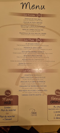 Menu / carte de Rive Gauche à Mantes-la-Jolie