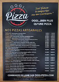 Menu du OGGI Pizza à Aix-en-Provence