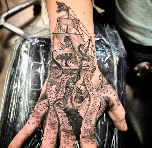 Explore white tattoo ideas, creative tattoo ideas in Kenosha, available at Kenosha Tattoo Company