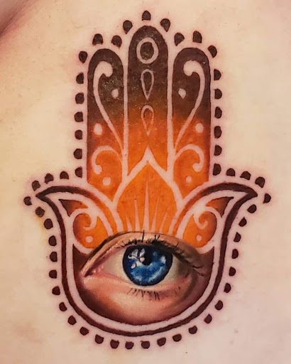 Explore pumpkin tattoo ideas, creative tattoo ideas in Dayton, available at Aisle 9 Tattoo