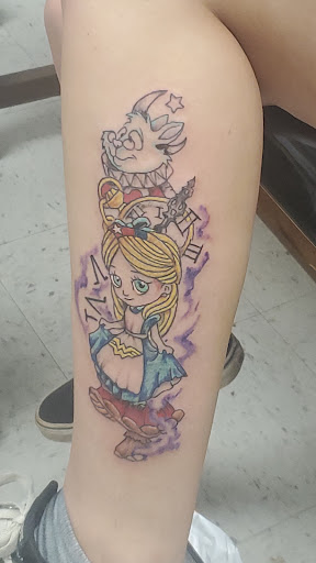 Explore wrap tattoo ideas, creative tattoo ideas in Thomasville, available at Trade Street Tattoos