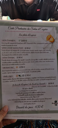Restaurant Le Salon d'Eugénie à Toulouse (la carte)