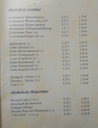Menu du Mondschänke à Oppach