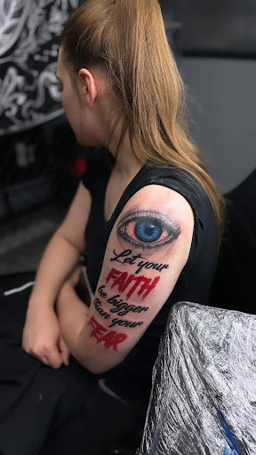 Explore skull tattoo ideas for men, creative tattoo ideas in Camby, available at Sick With It Tattoos