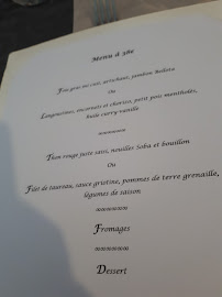 Restaurant Le Caveau du Grand Puits à Vesoul carte