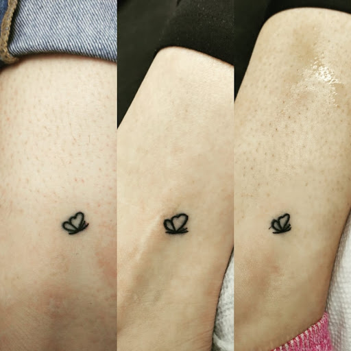 Explore thigh tattoo idea, creative tattoo ideas in Carbondale, available at MsCandyTattoo