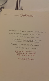 Marcandole à Passo Vecchio-Correr menu