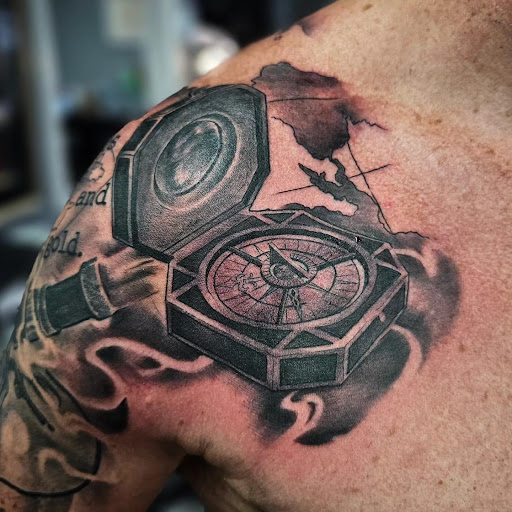 Explore tattoo ideas space liquid tattoo, creative tattoo ideas in Fort Myers, available at Loyal 2 The Coil Tattoos & Piercings (Edison Mall Location Entrance F)