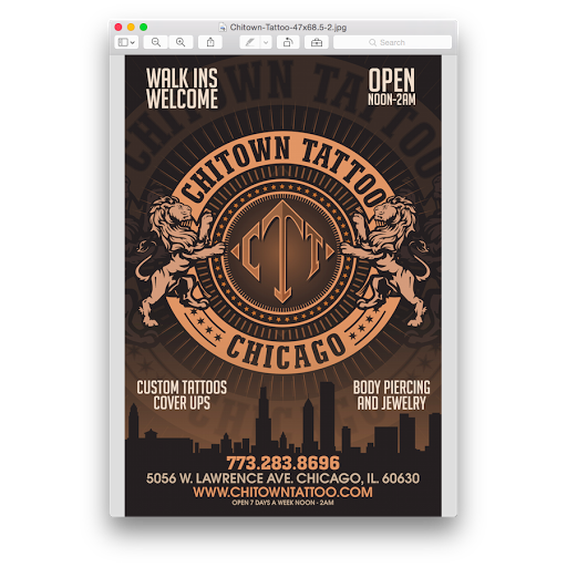 Tattoo Shop «Chi Town Tattoo & Body Piercing», reviews and photos, 5056 W Lawrence Ave, Chicago, IL 60630, USA