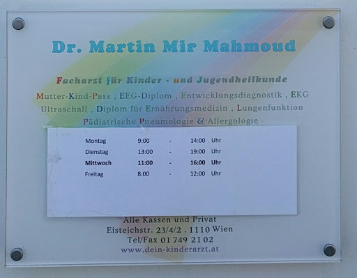 Dr. Martin Mir Mahmoud, Kinderarzt