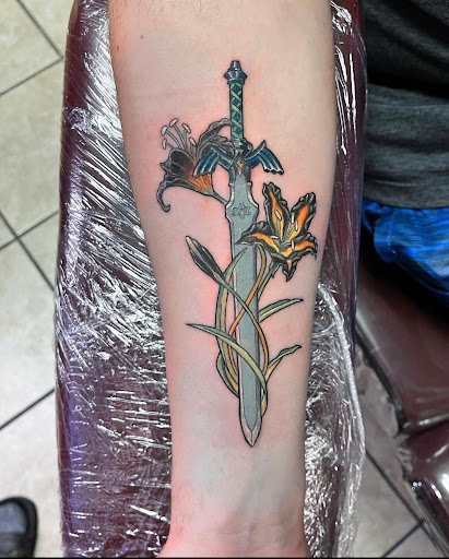 Explore wolf neck tattoo ideas, creative tattoo ideas in Lawrence, available at Red 5 Tattoo