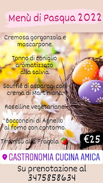 Carte du Gastronomia Cucina Amica à Manta