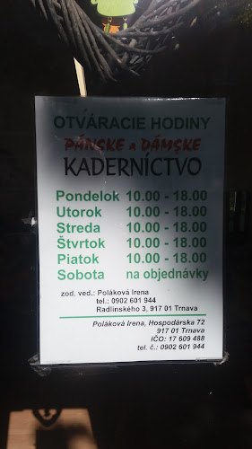 Recenzie Pánske a dámske kaderníctvo v Trnava - Kaderníctvo