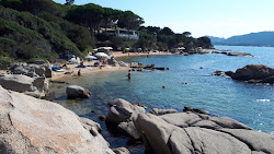 Cala Ginepro'in fotoğrafı dağlarla çevrili