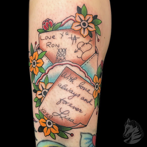 Explore diesel tattoo ideas, creative tattoo ideas in Boston, available at Good Faith Tattoos