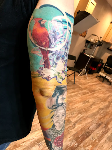 Explore feminine arm tattoo ideas, creative tattoo ideas in Forney, available at Supernatural Tattoo Studio