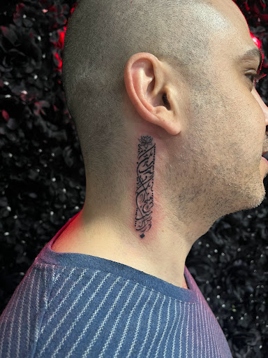 Explore tattoo ideas on leg for men, creative tattoo ideas in Houston, available at 333 Tattoo Studio HTX