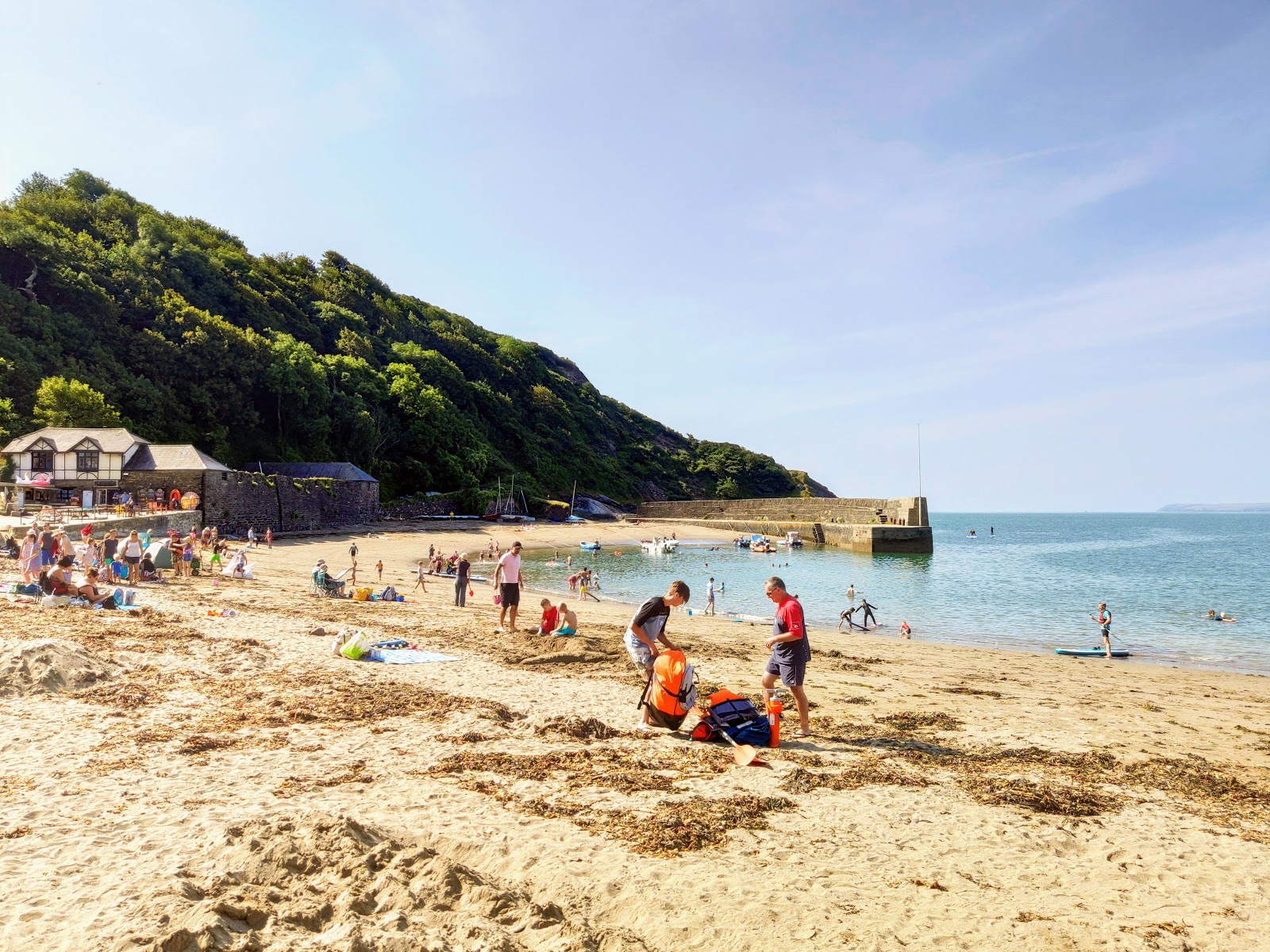 Photo of Polkerris beach and the settlement