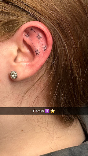 Explore cute neck tattoo ideas, creative tattoo ideas in Butte, available at Reverie Tattoo LLC