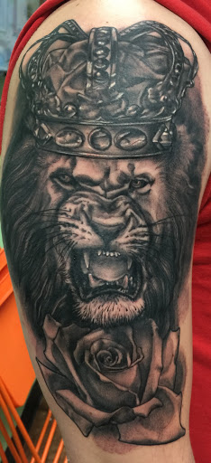 Explore lady bug tattoo ideas, creative tattoo ideas in Batavia, available at A Thin Line Tattoo