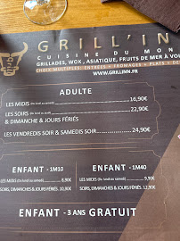GRILL' INN à Limoges menu