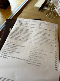 Menu / carte de Le Sully à Paris