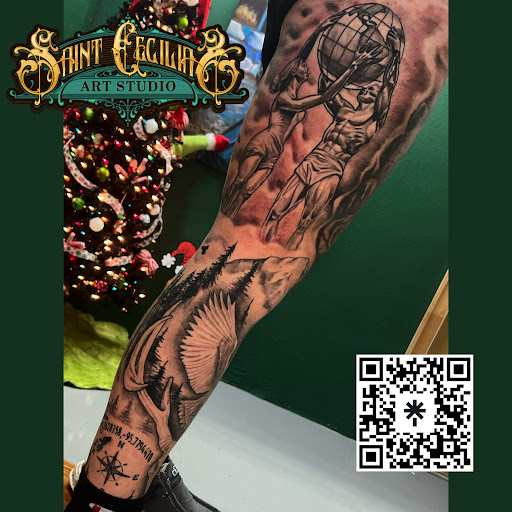 Find women chest tattoo ideas for your next unique tattoo in Roanoke at Saint Cecilias Art Studio
