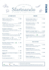 Menu / carte de Sfarinando Milano à Milan